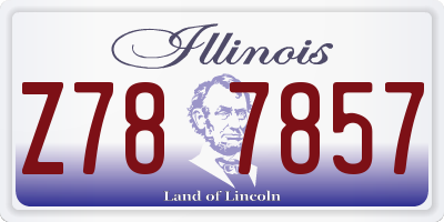 IL license plate Z787857