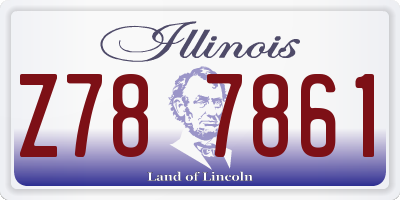 IL license plate Z787861