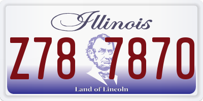 IL license plate Z787870