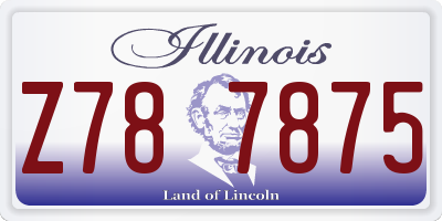 IL license plate Z787875