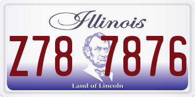 IL license plate Z787876