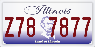 IL license plate Z787877