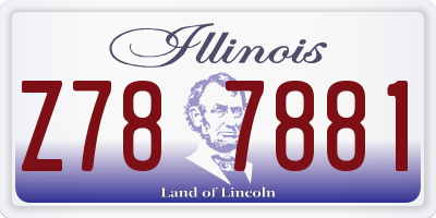 IL license plate Z787881