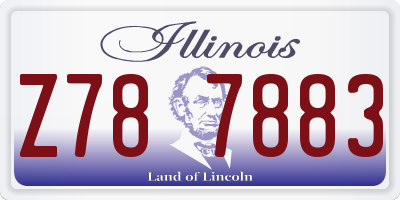 IL license plate Z787883