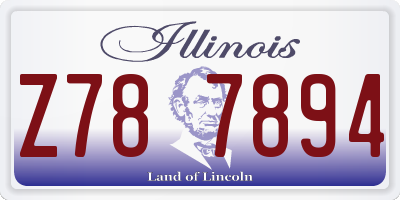 IL license plate Z787894