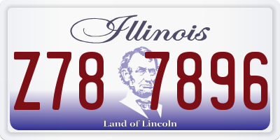 IL license plate Z787896