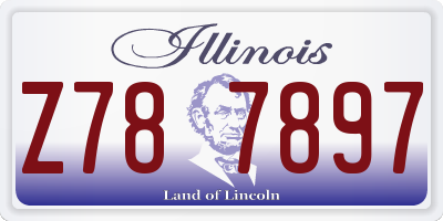 IL license plate Z787897