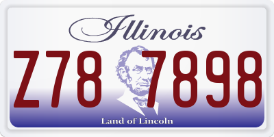 IL license plate Z787898
