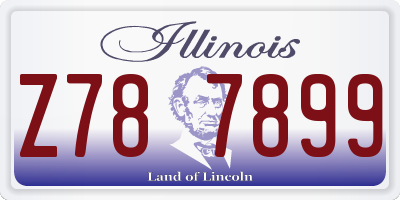 IL license plate Z787899