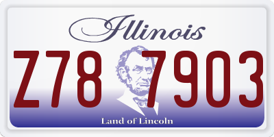 IL license plate Z787903