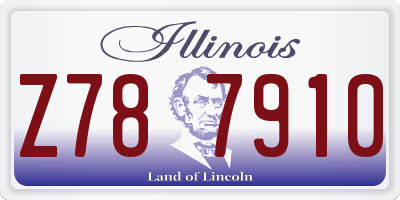 IL license plate Z787910