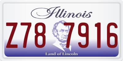 IL license plate Z787916