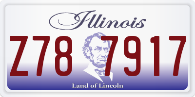 IL license plate Z787917