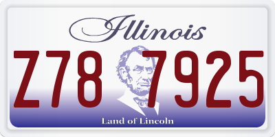 IL license plate Z787925