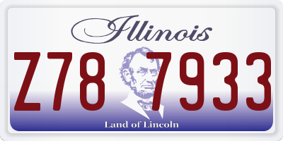 IL license plate Z787933
