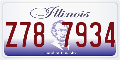 IL license plate Z787934