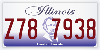 IL license plate Z787938