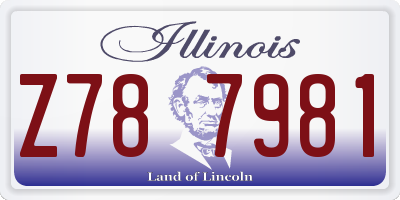 IL license plate Z787981