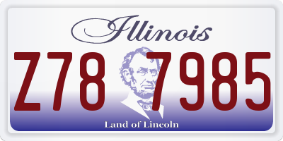 IL license plate Z787985