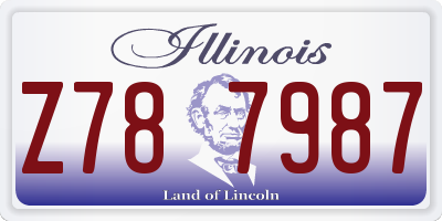 IL license plate Z787987