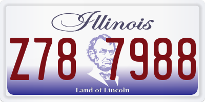 IL license plate Z787988