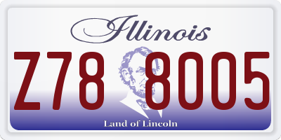 IL license plate Z788005