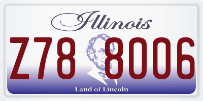 IL license plate Z788006