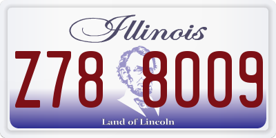 IL license plate Z788009