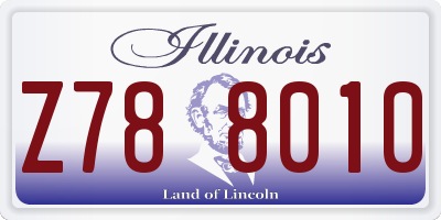 IL license plate Z788010
