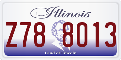 IL license plate Z788013