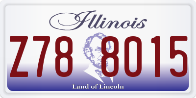 IL license plate Z788015