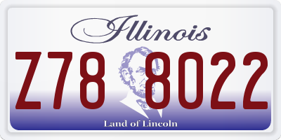 IL license plate Z788022
