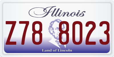 IL license plate Z788023