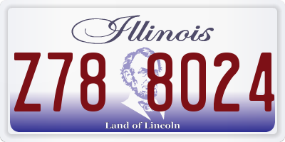 IL license plate Z788024
