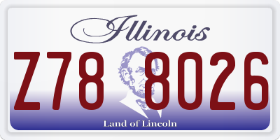 IL license plate Z788026