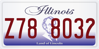 IL license plate Z788032