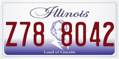 IL license plate Z788042