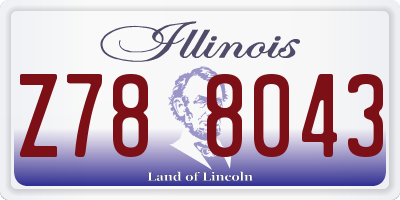 IL license plate Z788043