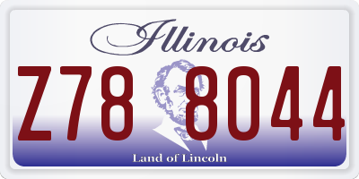 IL license plate Z788044
