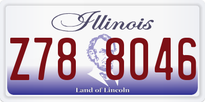 IL license plate Z788046