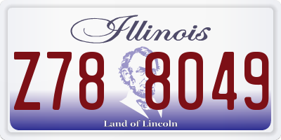 IL license plate Z788049