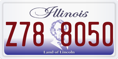 IL license plate Z788050