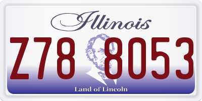 IL license plate Z788053