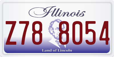 IL license plate Z788054