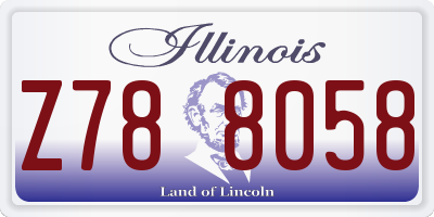 IL license plate Z788058