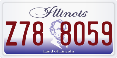 IL license plate Z788059