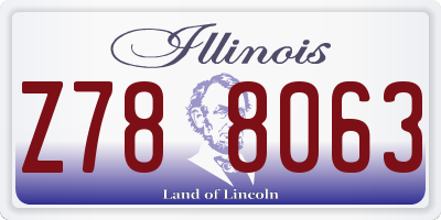 IL license plate Z788063