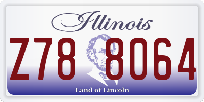 IL license plate Z788064