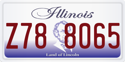 IL license plate Z788065