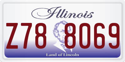 IL license plate Z788069